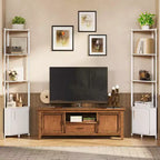 Scaffale angolare a 5 ripiani - Organizer per riporre oggetti in metallo e legno alto 127 cm per cucina, soggiorno, camera da letto, bagno e ufficio