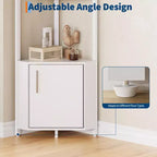 Scaffale angolare a 5 ripiani - Organizer per riporre oggetti in metallo e legno alto 127 cm per cucina, soggiorno, camera da letto, bagno e ufficio