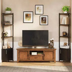 Scaffale angolare a 5 ripiani - Organizer per riporre oggetti in metallo e legno alto 127 cm per cucina, soggiorno, camera da letto, bagno e ufficio