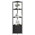 5-Tier Corner Shelf Rack - 50 Tall Metal & Wood Storage Organizer for Kitchen, Living Room, Bedroom, Bathroom & Office