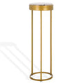 Hannahmarie Stone Drink Table - SFV7909 - Gold/White - Safavieh Couture