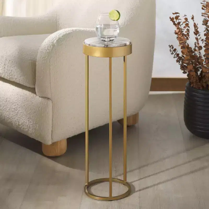 Tavolino Hannahmarie Stone - SFV7909 - Oro/Bianco - Safavieh Couture