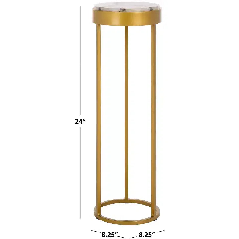 Tavolino Hannahmarie Stone - SFV7909 - Oro/Bianco - Safavieh Couture