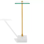 Idris Marble Base Drink Table - SFV9532 - White/Gold - Safavieh Couture
