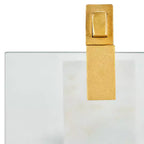 Tavolino Idris con Base in Marmo - SFV9532 - Bianco/Oro - Safavieh Couture