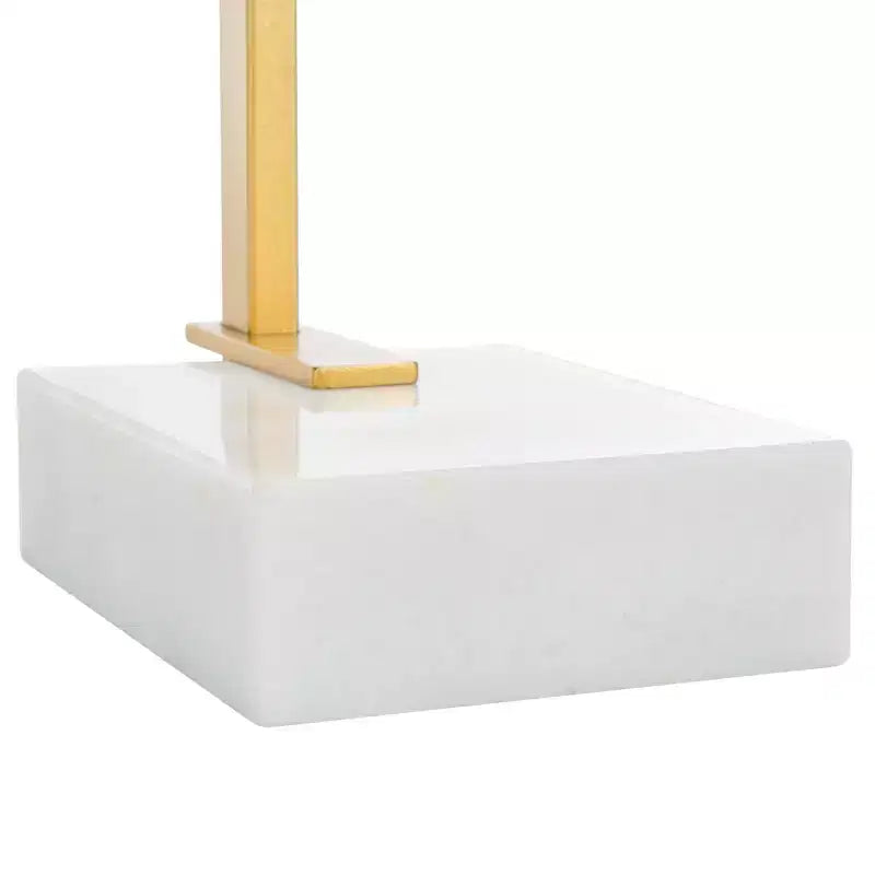 Tavolino Idris con Base in Marmo - SFV9532 - Bianco/Oro - Safavieh Couture