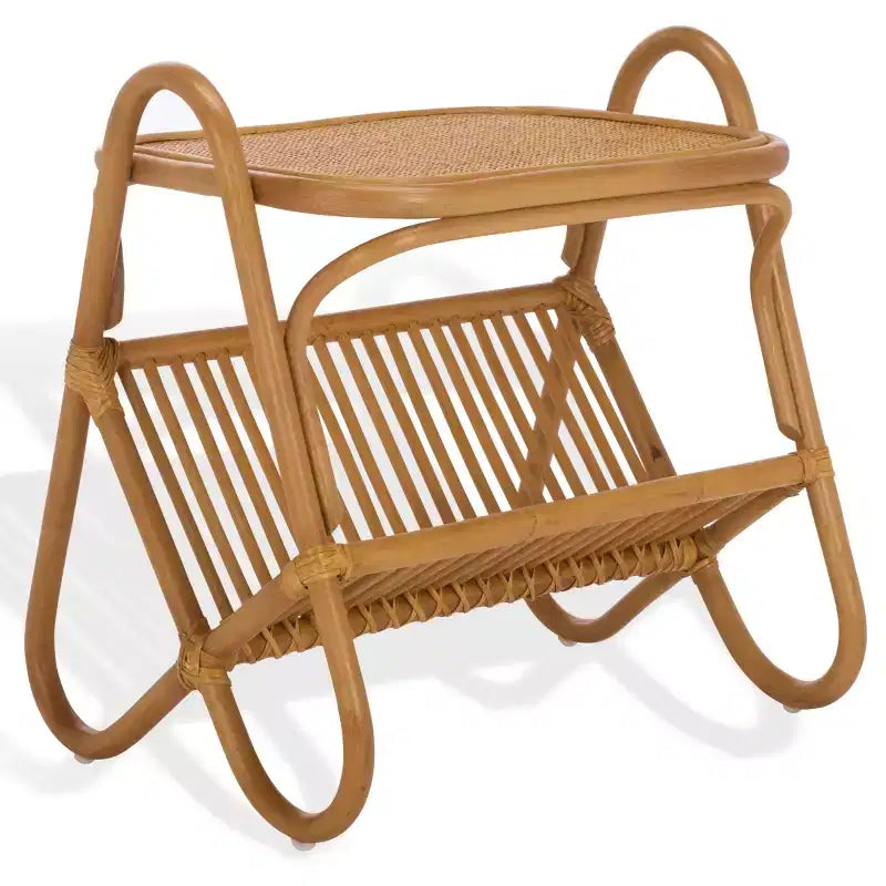 Tavolino contenitore portariviste Bayard in rattan - CWK3017 - Naturale - Safavieh Couture