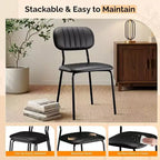 Sedia impilabile imbottita Karl Home (set di 4)