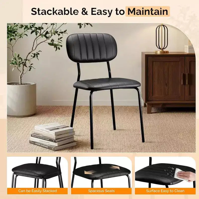 Sedia impilabile imbottita Karl Home (set di 4)