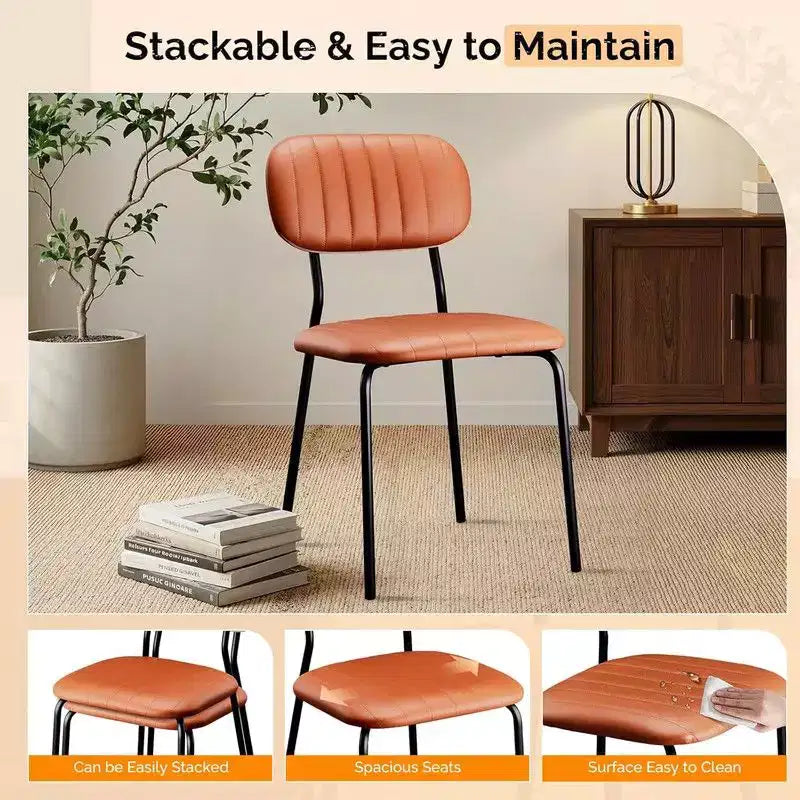 Sedia impilabile imbottita Karl Home (set di 4)