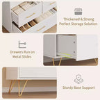 Cassettiera per Camera da Letto con 5 Cassetti, Comò Largo 120 cm, Organizzatore Contenitore Autoportante
