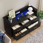 Cassettiera per Camera da Letto con 5 Cassetti, Comò Largo 120 cm, Organizzatore Contenitore Autoportante