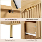 Comò moderno a 6 cassetti con scanalature, cassettiera in legno con contenitori profondi, cassettiera doppia grande e porta TV per camera da letto, soggiorno, corridoio, cameretta dei bambini