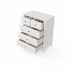 Cassettiera moderna a 5 cassetti per camera da letto, Comò alto in legno, Organizzatore spazioso, Cassetti per ingresso, corridoio, armadio, camera dei bambini, ufficio domestico
