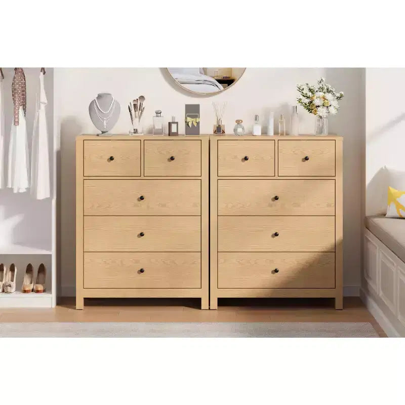 Cassettiera moderna a 5 cassetti per camera da letto, Comò alto in legno, Organizzatore spazioso, Cassetti per ingresso, corridoio, armadio, camera dei bambini, ufficio domestico