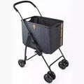 My Duque: Mila Shopping Stroller - Melange Black - Wheeled Utility Cart