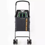 My Duque: Passeggino Mila Shopping - Nero Mélange - Carrello Portatutto con Ruote