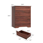 Cassettiera alta in legno con 3 cassetti, comò moderno, contenitore profondo, armadio grande con piano largo per camera da letto, soggiorno, corridoio, camera dei bambini