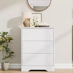 Cassettiera alta in legno con 3 cassetti, comò moderno, contenitore profondo, armadio grande con piano largo per camera da letto, soggiorno, corridoio, camera dei bambini