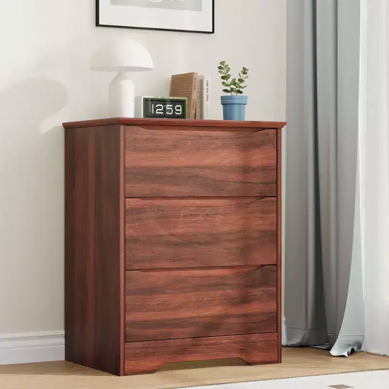 Cassettiera alta in legno con 3 cassetti, comò moderno, contenitore profondo, armadio grande con piano largo per camera da letto, soggiorno, corridoio, camera dei bambini