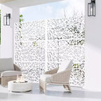 MAYEERTY 72x47 Pannello Paravento per Esterni Naturale Bianco, Set da 3 Pezzi Divisorio Pieghevole Naturale per Cortile e Giardino