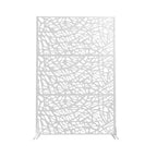 MAYEERTY 72x47 Pannello Paravento per Esterni Naturale Bianco, Set da 3 Pezzi Divisorio Pieghevole Naturale per Cortile e Giardino