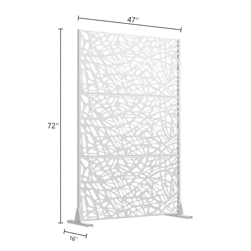 MAYEERTY 72x47 Pannello Paravento per Esterni Naturale Bianco, Set da 3 Pezzi Divisorio Pieghevole Naturale per Cortile e Giardino