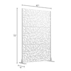 MAYEERTY 72x47 Pannello Paravento per Esterni Naturale Bianco, Set da 3 Pezzi Divisorio Pieghevole Naturale per Cortile e Giardino