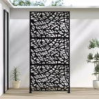 MAYEERTY 72x47 Pannello Paravento per Esterni Naturale Bianco, Set da 3 Pezzi Divisorio Pieghevole Naturale per Cortile e Giardino