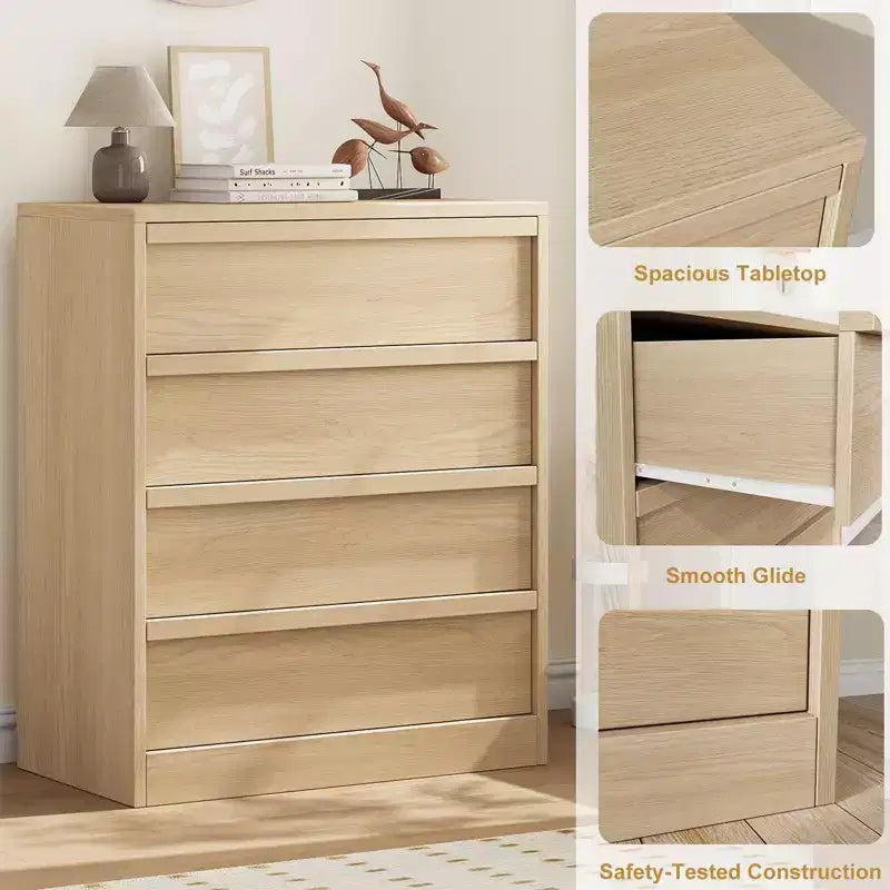 COZONY Comò con 3/4/5/7 Cassetti, Cassettiera Alta con Ampio Spazio di Archiviazione, Comodino Moderno Sottile per Camera da Letto, Soggiorno