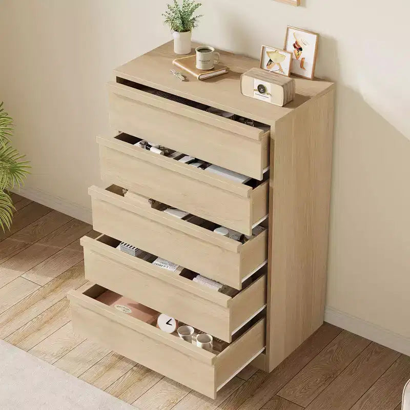 COZONY Comò con 3/4/5/7 Cassetti, Cassettiera Alta con Ampio Spazio di Archiviazione, Comodino Moderno Sottile per Camera da Letto, Soggiorno