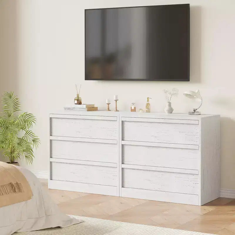 COZONY Comò con 3/4/5/7 Cassetti, Cassettiera Alta con Ampio Spazio di Archiviazione, Comodino Moderno Sottile per Camera da Letto, Soggiorno