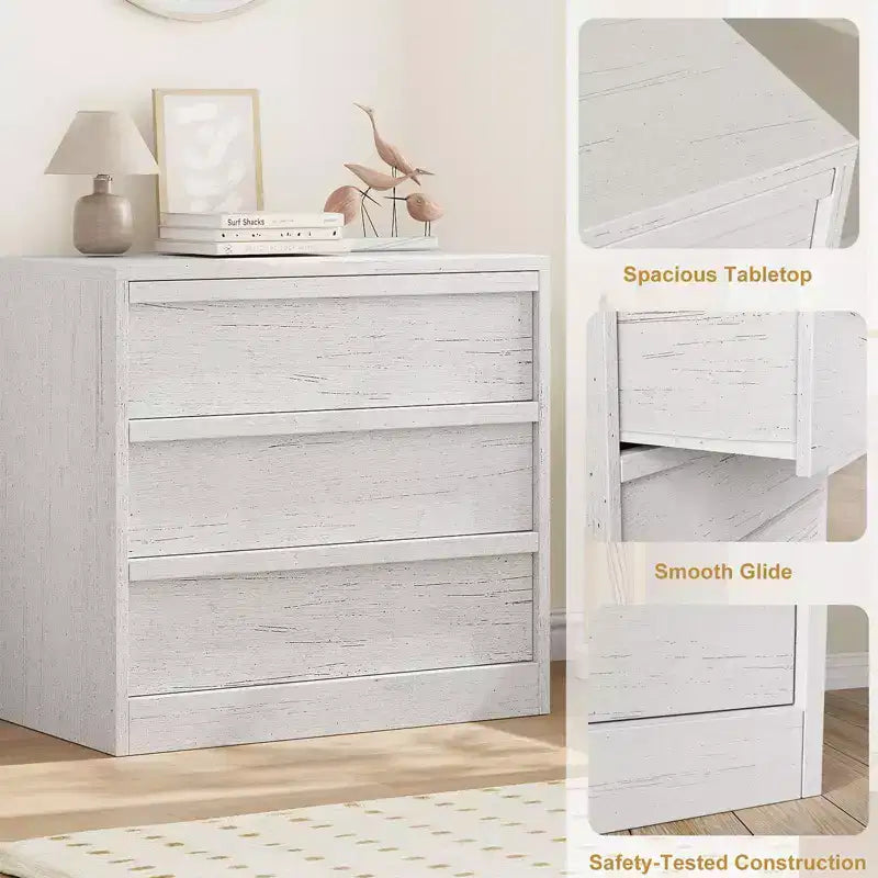 COZONY Comò con 3/4/5/7 Cassetti, Cassettiera Alta con Ampio Spazio di Archiviazione, Comodino Moderno Sottile per Camera da Letto, Soggiorno