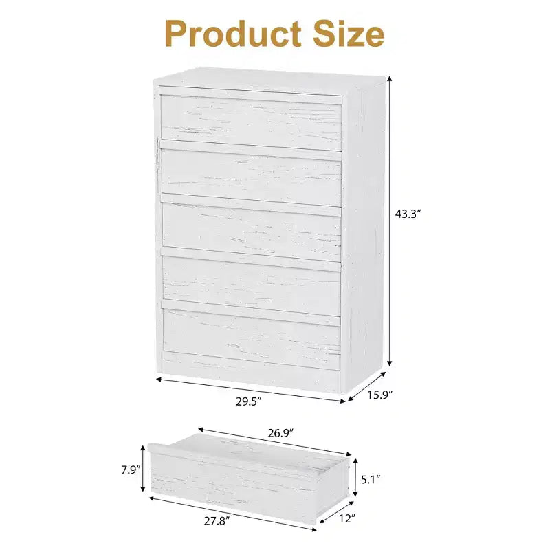 COZONY Comò con 3/4/5/7 Cassetti, Cassettiera Alta con Ampio Spazio di Archiviazione, Comodino Moderno Sottile per Camera da Letto, Soggiorno