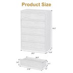 COZONY Comò con 3/4/5/7 Cassetti, Cassettiera Alta con Ampio Spazio di Archiviazione, Comodino Moderno Sottile per Camera da Letto, Soggiorno