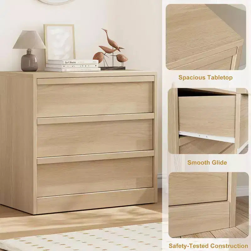 COZONY Comò con 3/4/5/7 Cassetti, Cassettiera Alta con Ampio Spazio di Archiviazione, Comodino Moderno Sottile per Camera da Letto, Soggiorno