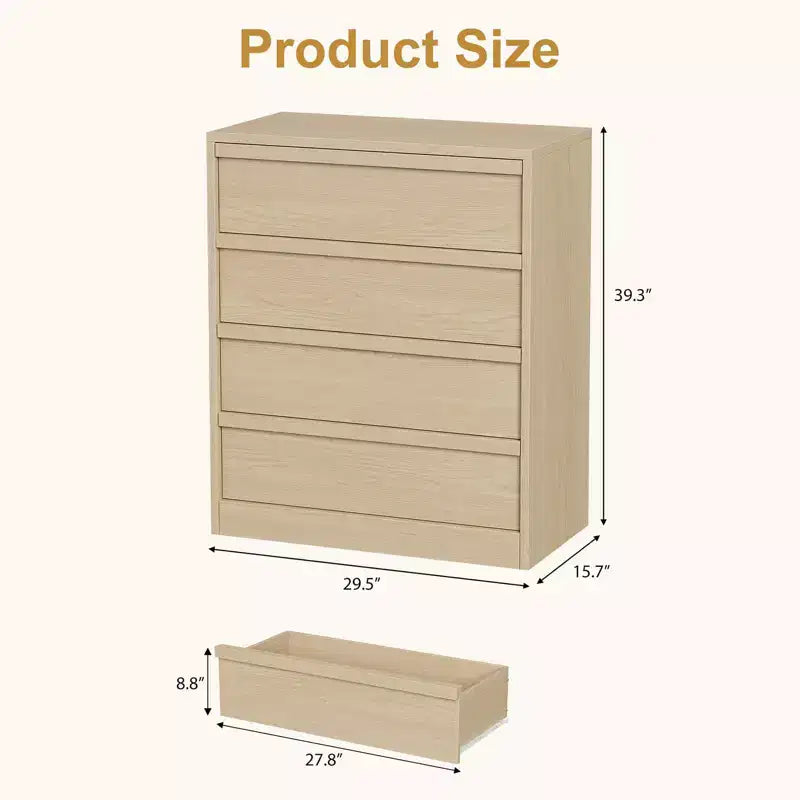 COZONY Comò con 3/4/5/7 Cassetti, Cassettiera Alta con Ampio Spazio di Archiviazione, Comodino Moderno Sottile per Camera da Letto, Soggiorno