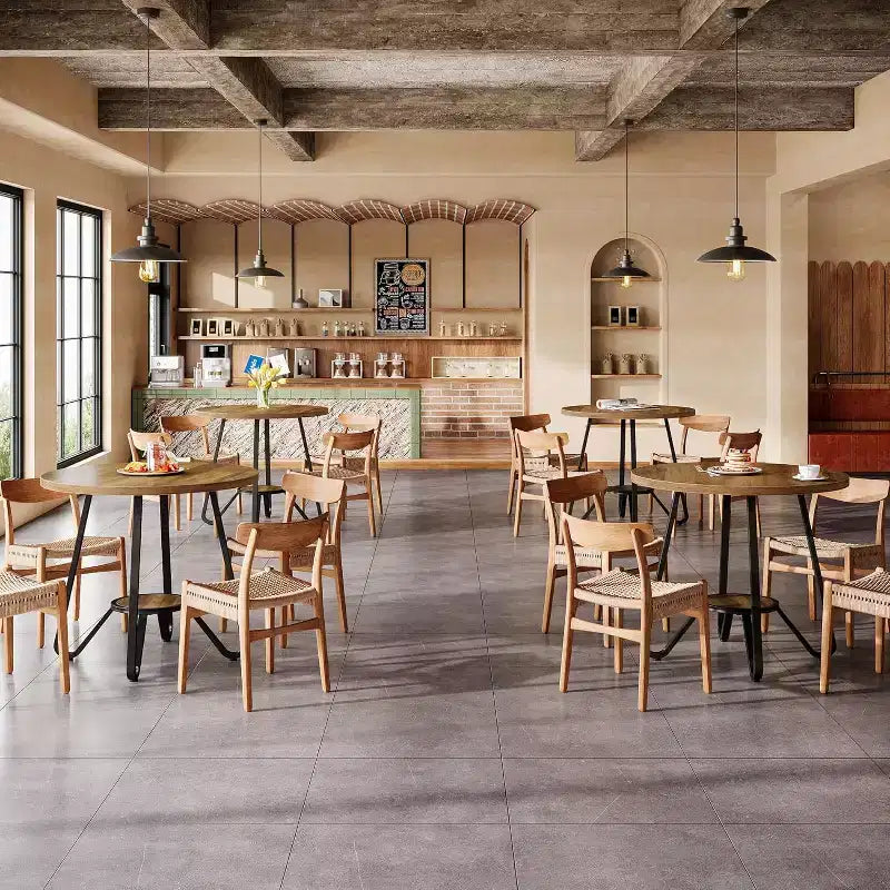 Lantine 31.5 Tavolo da Pranzo Rotondo per 2 con Doppi Ripiani, Tavolo da Pranzo Piccolo per Sala da Pranzo, Appartamento, Spazi Ristretti