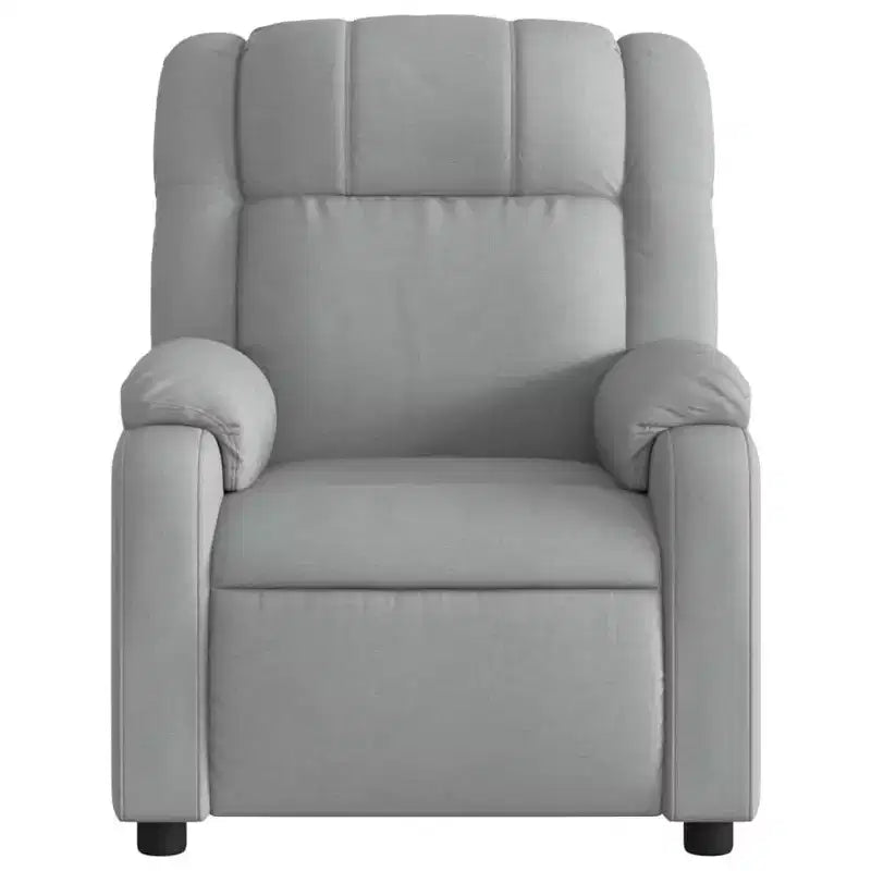 vidaXL Poltrona reclinabile in tessuto grigio chiaro