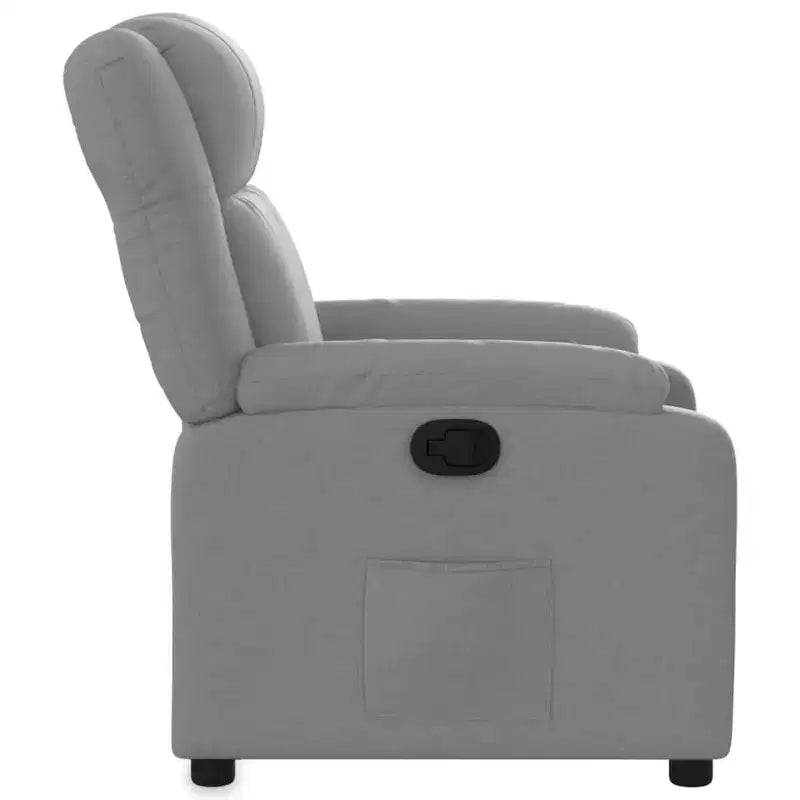vidaXL Poltrona reclinabile in tessuto grigio chiaro