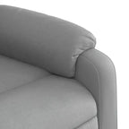 vidaXL Poltrona reclinabile in tessuto grigio chiaro