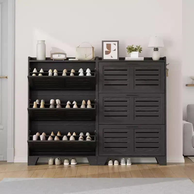 Acekool Slim 3 Cassettiera a ribalta per scarpe con ganci 13.8 Scarpiera nascosta per ingresso
