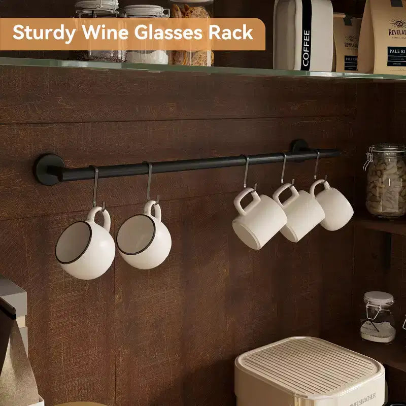 COZONY 72 Mobile Caffè con Credenza, Mobile Buffet in Stile Rustico con Supporto per Microonde, Portabottiglie e Ripiani di Stoccaggio