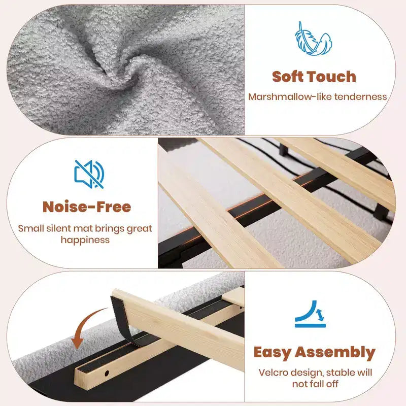 Coolmee Letti Imbottiti per Bambini con 2 Cassetti e Testiera, Grazioso Letto Singolo con Contenitore per Bambine, Bambini, Robusto Letto a Piattaforma