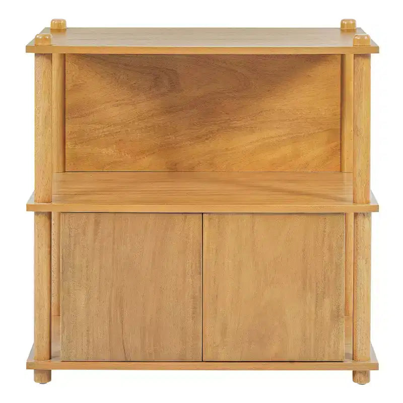 Christopher Knight Home Sawyer Comodino moderno in legno con armadietto e ripiani aperti