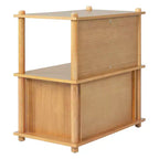 Christopher Knight Home Sawyer Comodino moderno in legno con armadietto e ripiani aperti