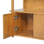 Christopher Knight Home Sawyer Comodino moderno in legno con armadietto e ripiani aperti