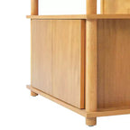 Christopher Knight Home Sawyer Comodino moderno in legno con armadietto e ripiani aperti