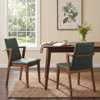 Christopher Knight Home Chaiwat Sedie da pranzo moderne imbottite in legno di gomma con schienale