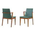Christopher Knight Home Chaiwat Sedie da pranzo moderne imbottite in legno di gomma con schienale
